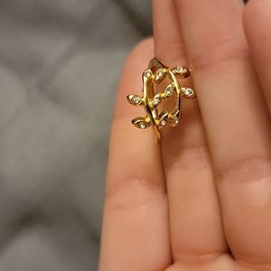 Gold branch ring